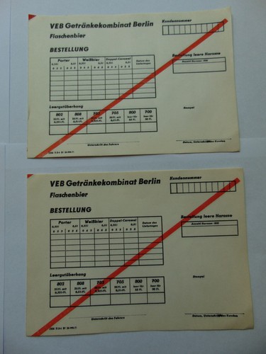 Ddr bestellscheine - ddr, 2