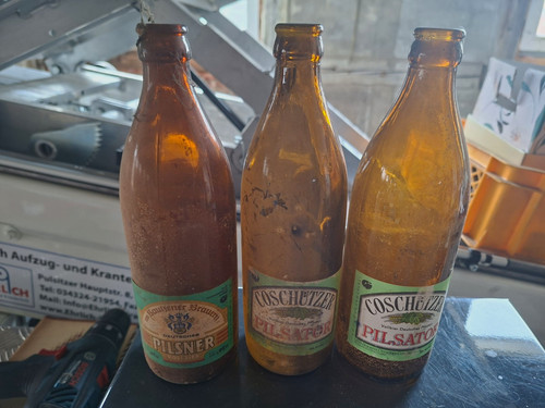Ddr bierflasche glasflasche - 3x,